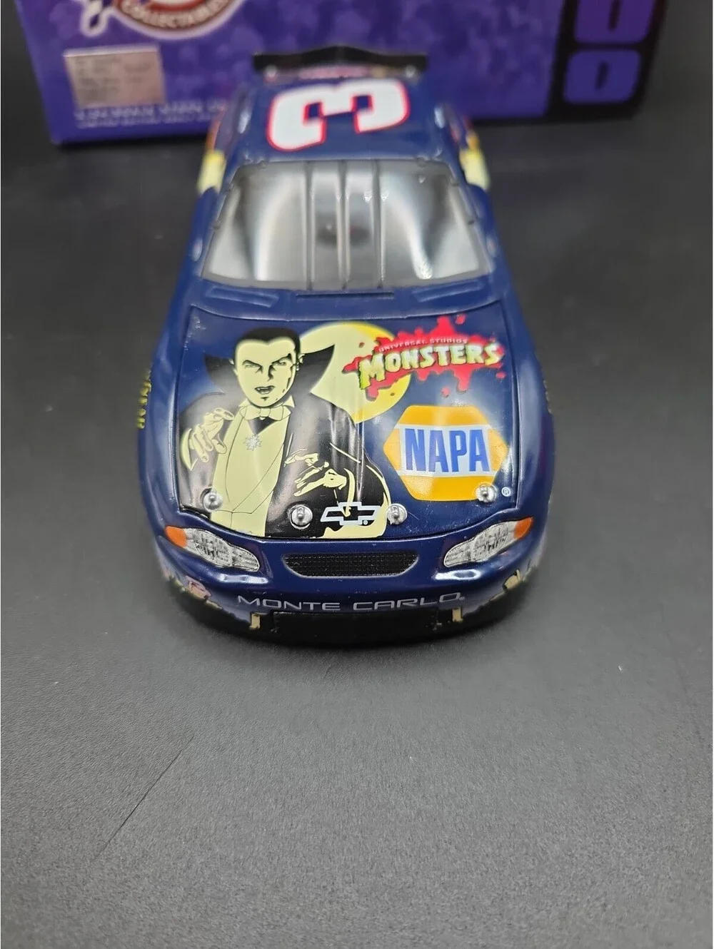 1:24 ACTION 2000 #3 NAPA UNIVERSAL MONSTERS DRACULA RON HORNADAY RCR MIB